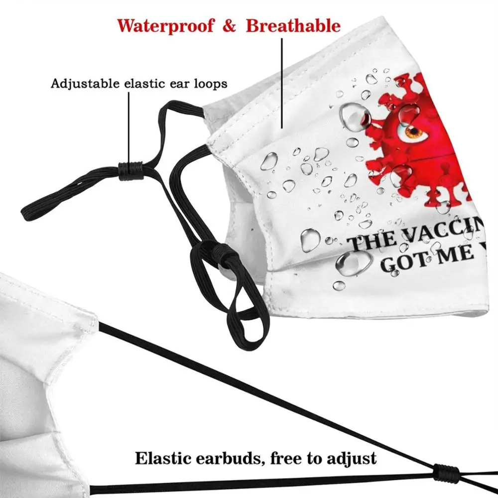 Vaccine Ain't Got Me Yet !! Mask Cloth Reusable Print Filter Washable Vaccine