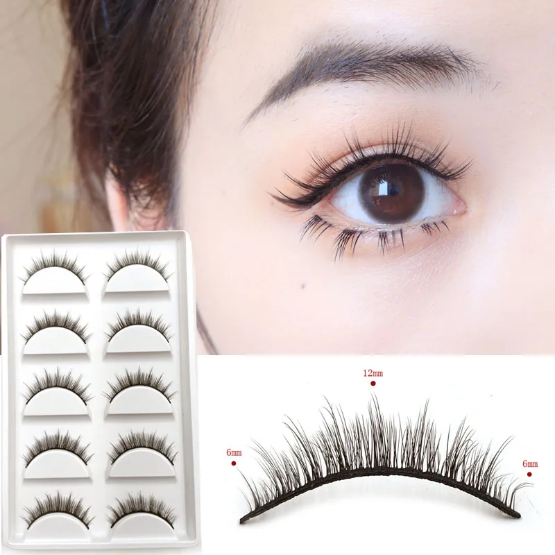

5 Pair 3D Stereo Multilayer Fake Eyelashes Black Cotton Stalk Eyelash Natural Simulation False Eye Lashes Makeup