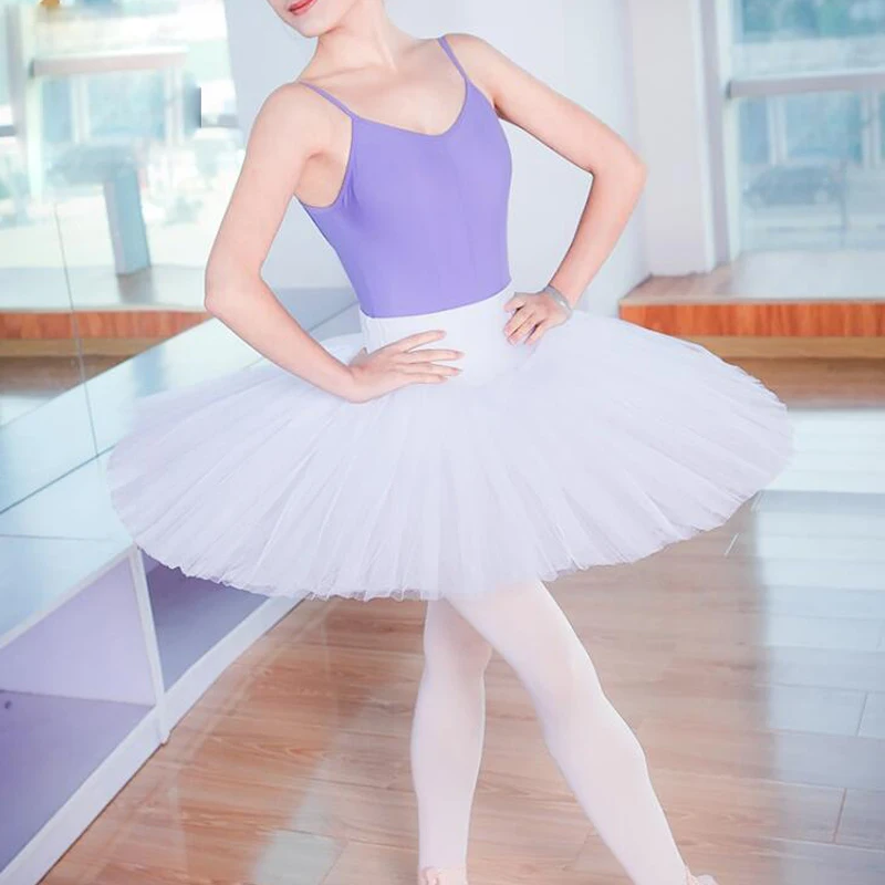 Kids Professional basic ballet rehearsal tutu skirt for dance White half Tutu Skirt Dress swan dance ballerina practice tutu