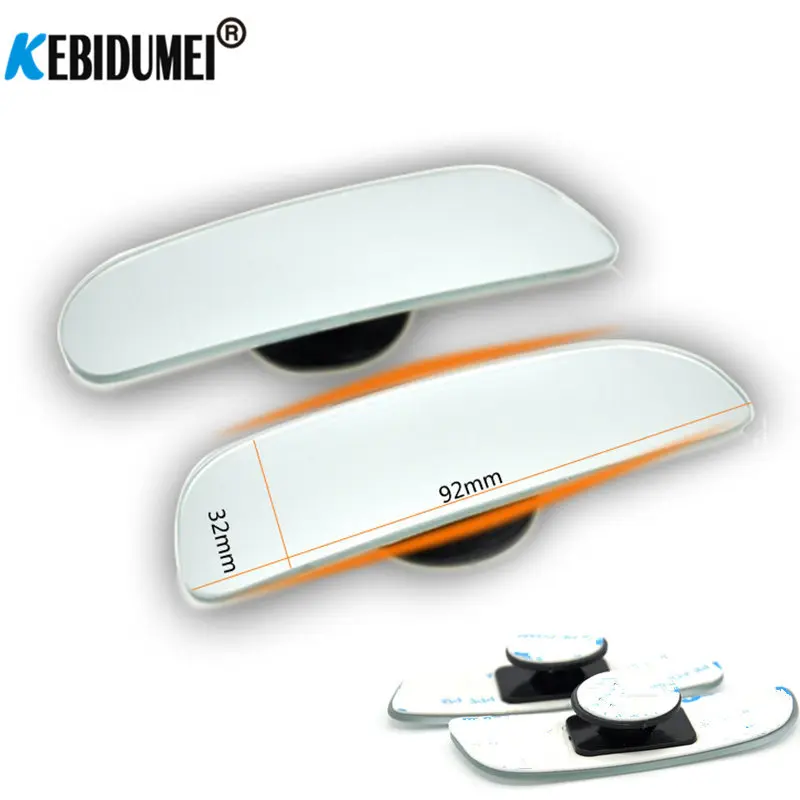 1 pair Car 360 Degree Blind Spot Mirror Wide Angle long Convex Mirror Small Round Side Blindspot Rearview Parking Mirror