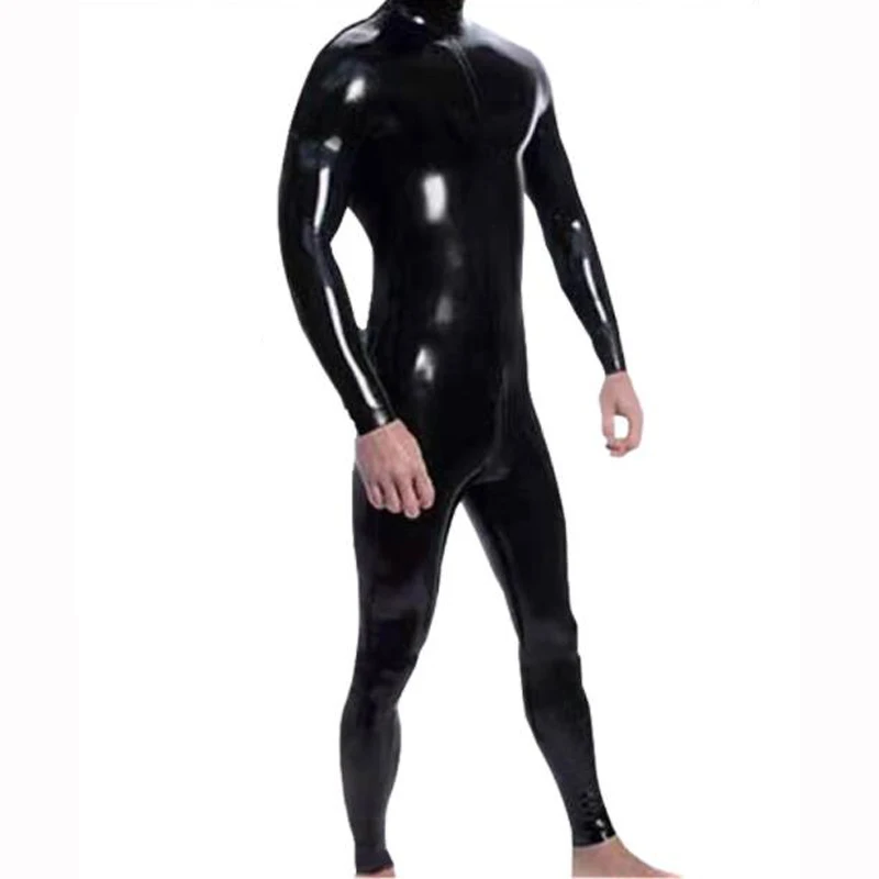 

4pcs/Set Wetlook PVC Men Bodysuit Fitness Clothing Bodybuilding Clothes Body Shaper Full Coat Zentai Tights Catsuit Shapewear