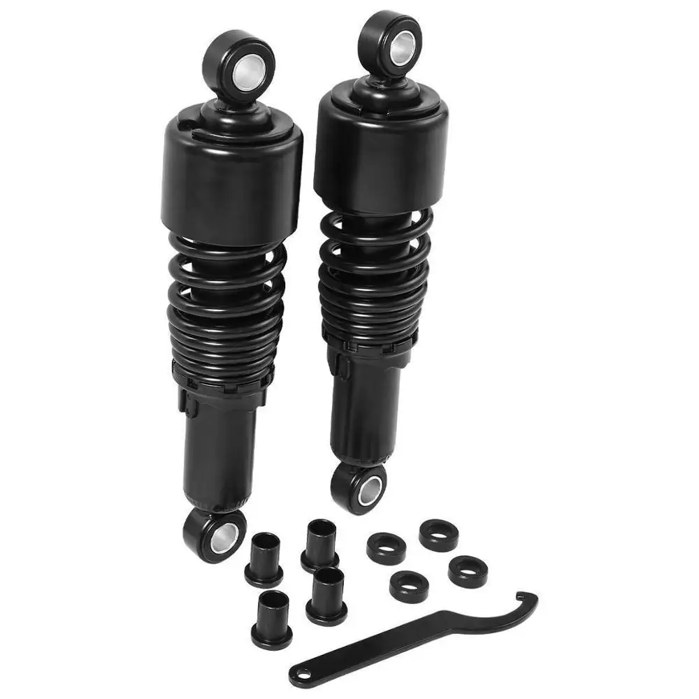 Motorcycle 10.5'' Pair Black Rear Shocks For Harley Sportster XL883 Iron XL1200 Custom Forty Eight