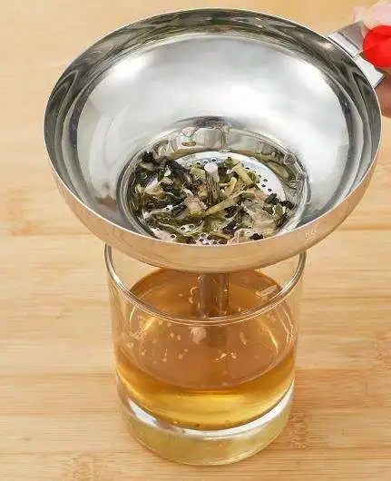 304 stainless steel wine funnel household large caliber oil leak with filter thickening kitchen large oil drainer