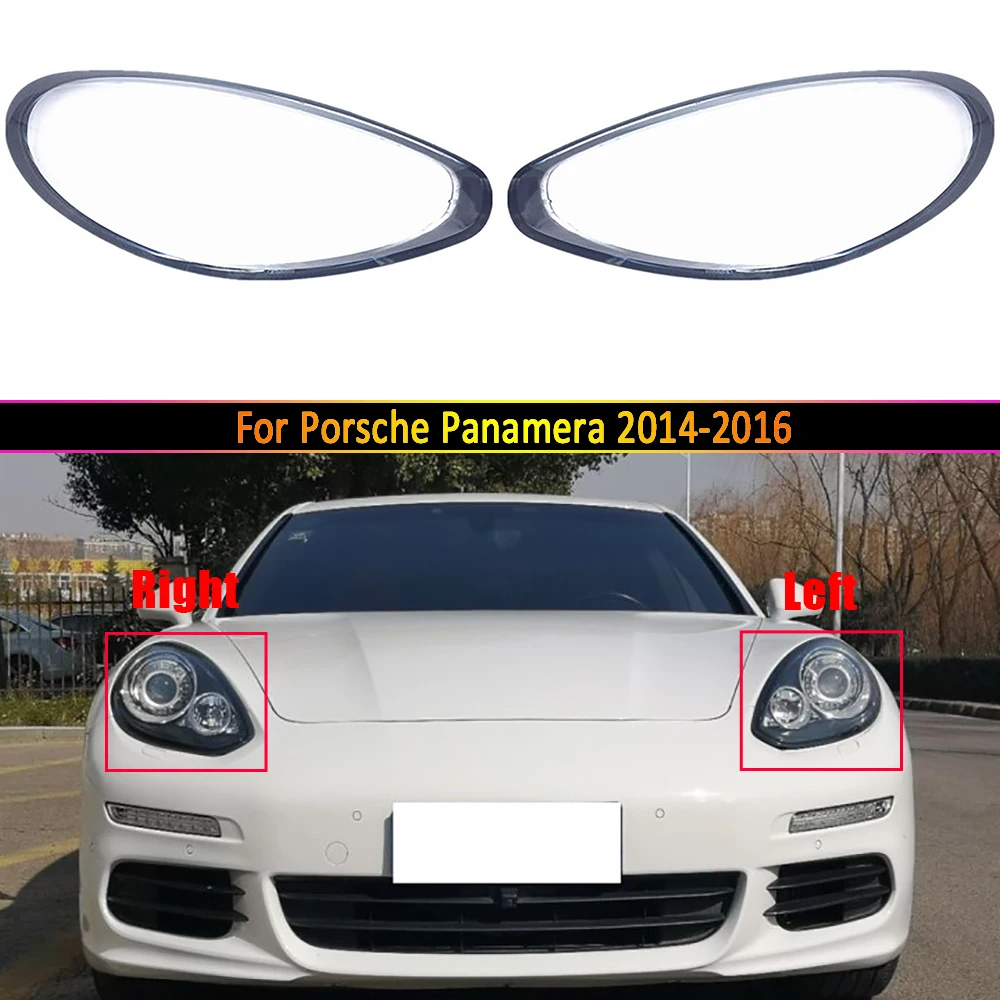 

For Porsche Panamera 2014 2015 2016 Car Accessories Headlight Housing Shell Lamp Shade Lens Transparent Headlamp Cover