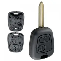 2 Buttons Auto Car Key Fob Case Shell Replacement Remote Cover Fit for CLEF Peugeot Partner Expert