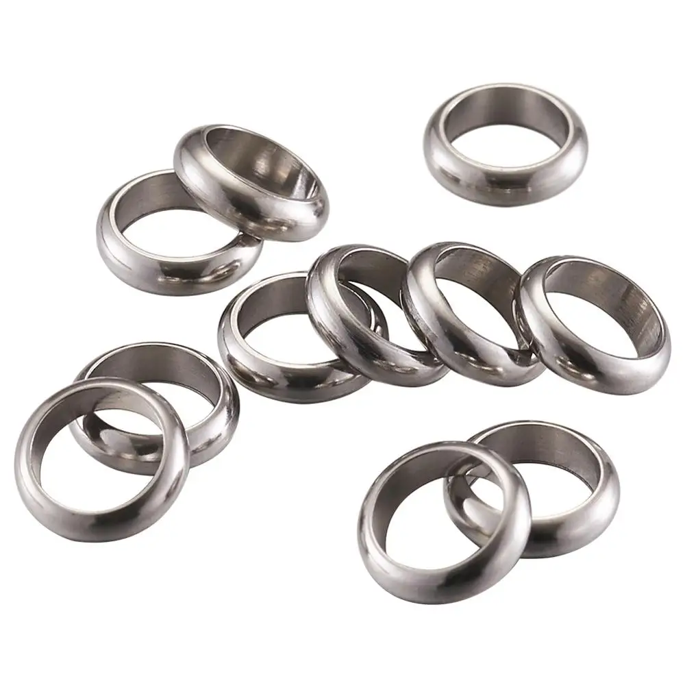 

100pcs 4mm 6mm 7mm 8mm Ring 304 Stainless Steel Bead Spacers for Jewelry Making DIY Bracelet Necklace