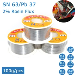 JINHU 100g 0.5-2.0MM Mild Rosin Core 183℃ Melting Point High Purity Environmental Solder Wire Welding Flux Iron Cable