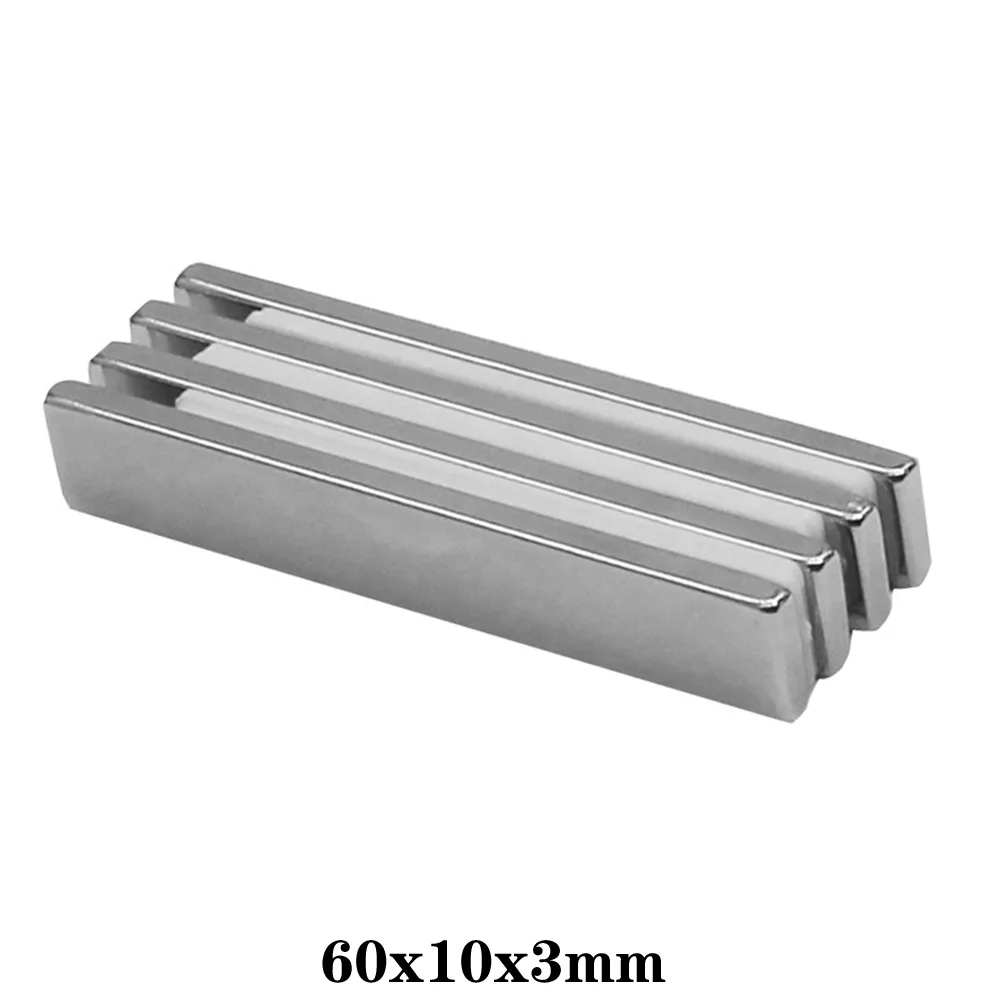 

2~30PCS 60x10x3 Quadrate sheet Magnet 60mm*10mm Powerful Strip Magnets 60x10x3mm Strong Neodymium Magnets 60*10*3 Block magnet