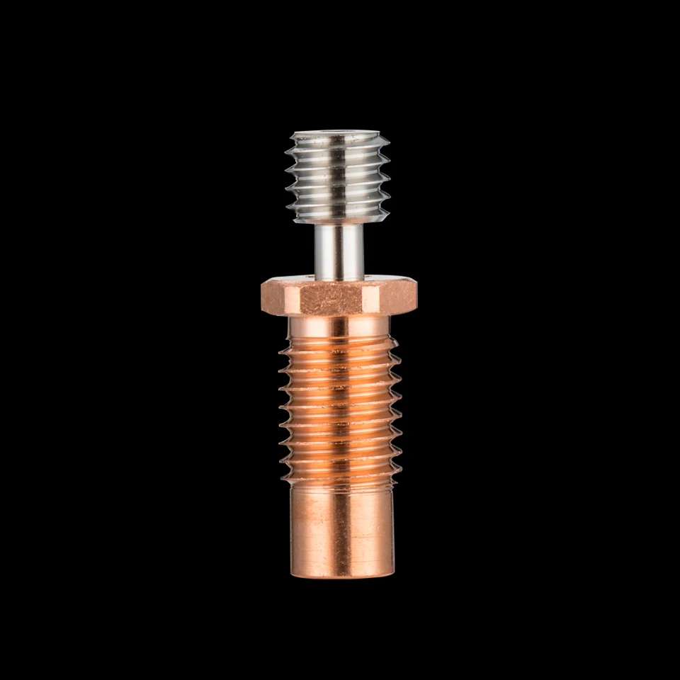 New All-Metal V6-TCrazy Heat Break Titanium & Copper 3D Printer Nozzle Throat For 1.75mm E3D V6 HOTEND Heater Block