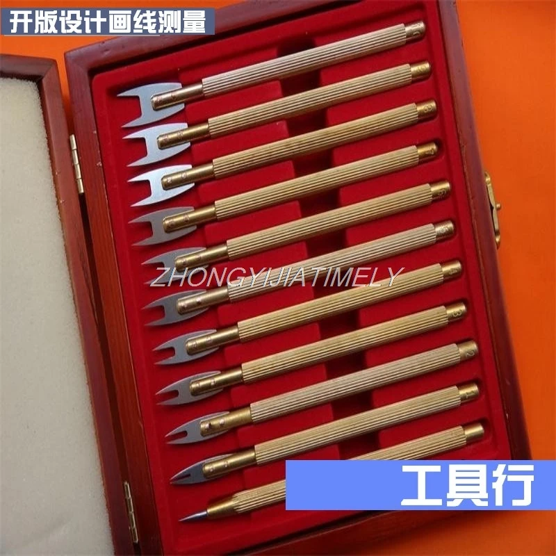 Leather tool,Copper gauge, beige gauge, design open line gauge, spacing gauge, beige needle, shoe making tool