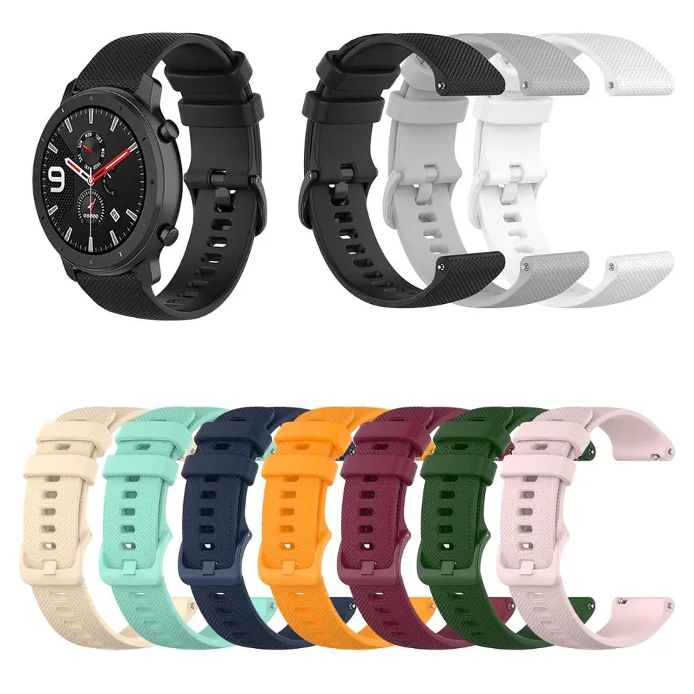 Silicone ремешок Band For Amazfit bip Strap for Huami Amazfit GTR 47mm 42mm / GTS / Amazfit Stratos 3 Pace Watchband Correa