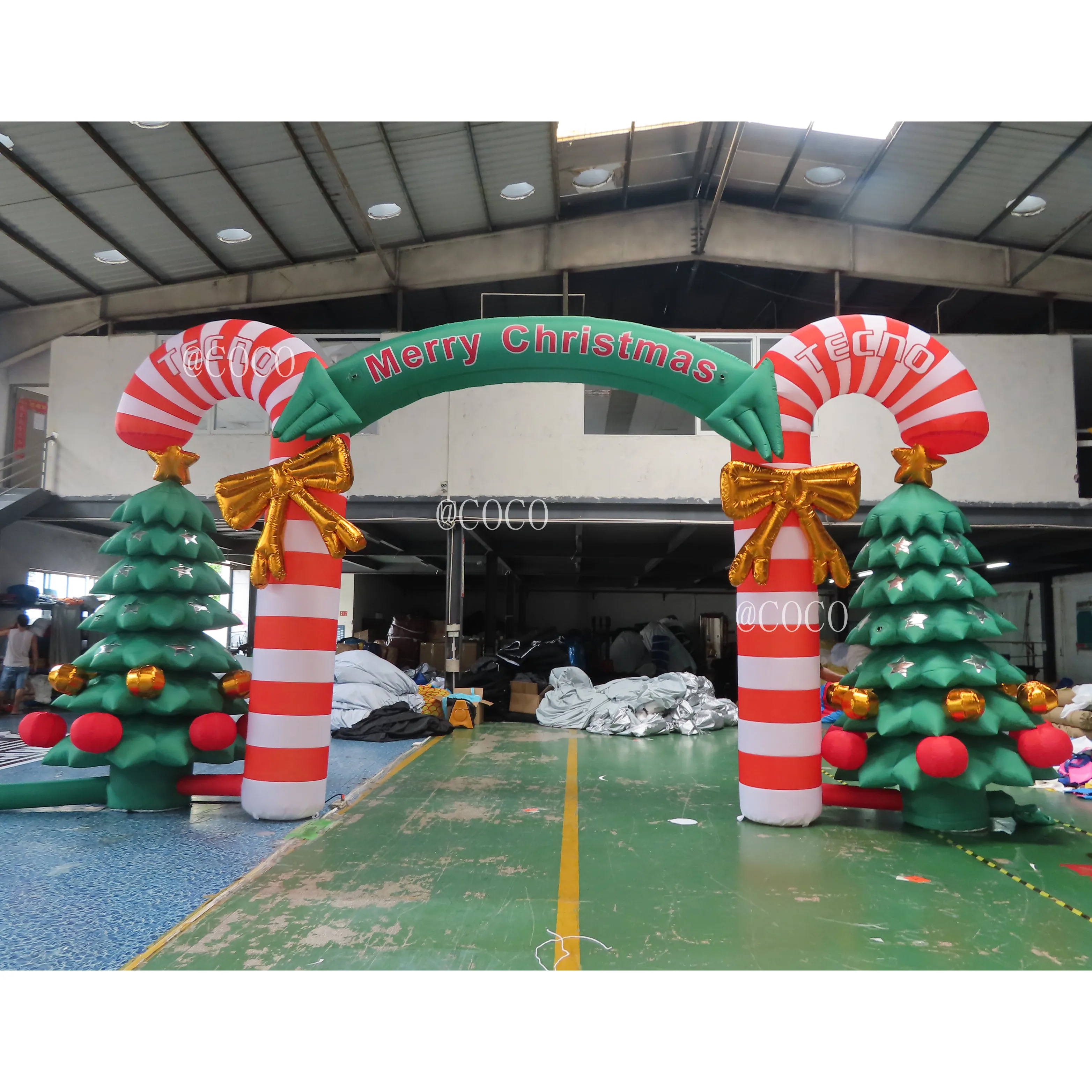 8.2m width christmas holiday decoration outdoor portable inflatable arch entrance archway