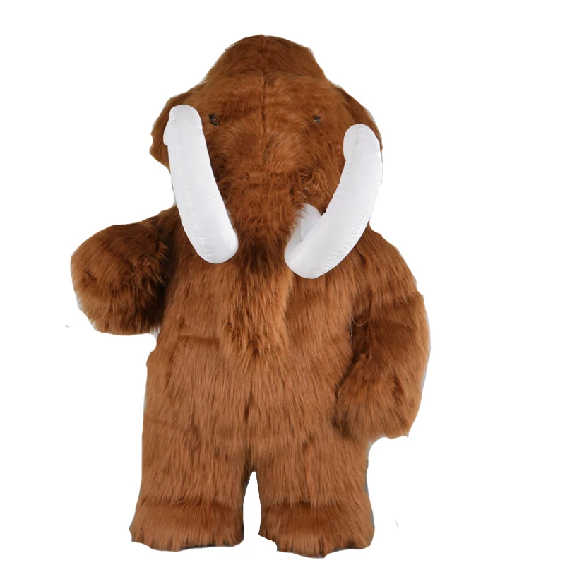 Saygo Opblaasbare Pluche Mammoth Mascotte Kostuum Fursuit Primigenius Promotie Halloween Cosplay Party Furry Jurk Dier Volwassen