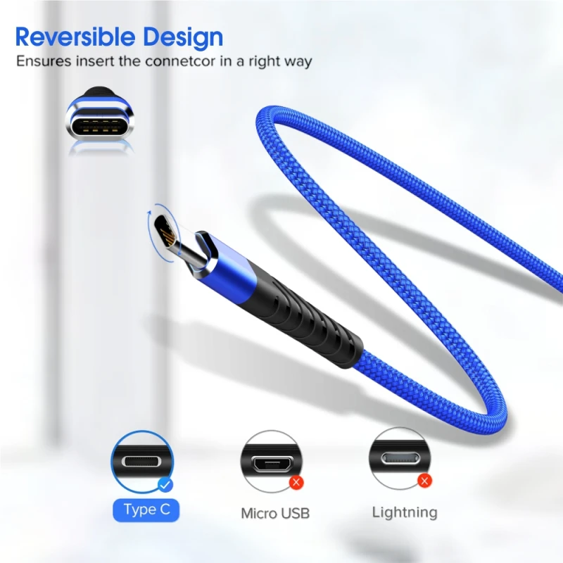 Vothoon USB Type C Cable for Samsung Xiaomi Huawei 3A Fast Charging USB C Cable Mobile Phone Charger USBC Type C Data Wire Cord