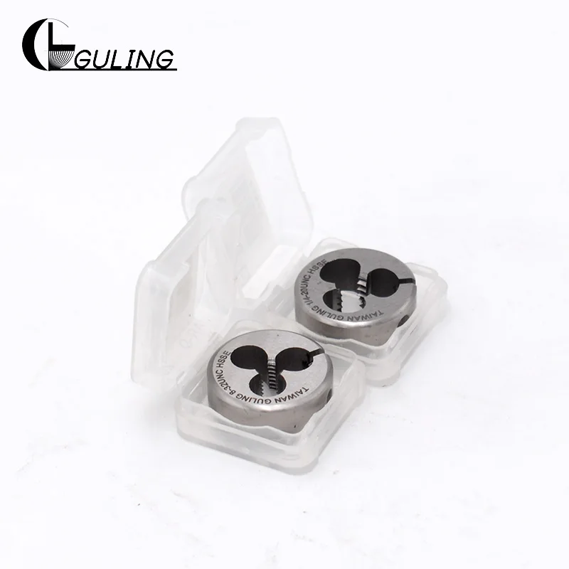 

GULING HSSE Round Split Dies UNC 1-64 2-56 3-48 4-40 5-40 6-32 8-32 10-24 3/4 Unified Thread Adjustable die for Stainless steel