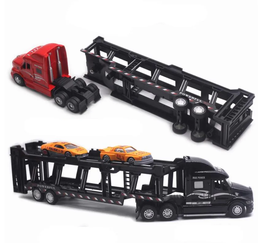 Véhicule de transport à double couche en alliage 1:48, jouet éducatif pour enfants, simulation du son et de la lumière, livraison gratuite