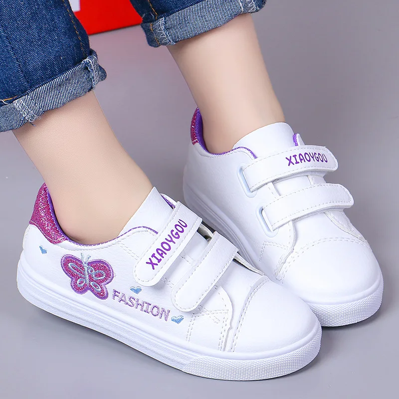 Cartoon print Kid Shoes Girls White Sport Shoes Breathable Student Children Casual Shoes 5 6 7 8 9 10 11 12 13 14Years Old Kids