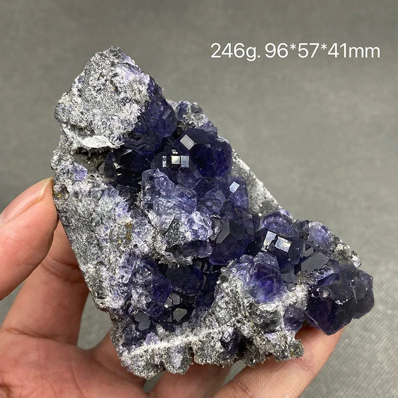 

100% Natural blue Purple fluorite cluster mineral specimens Gem level Stones and crystals