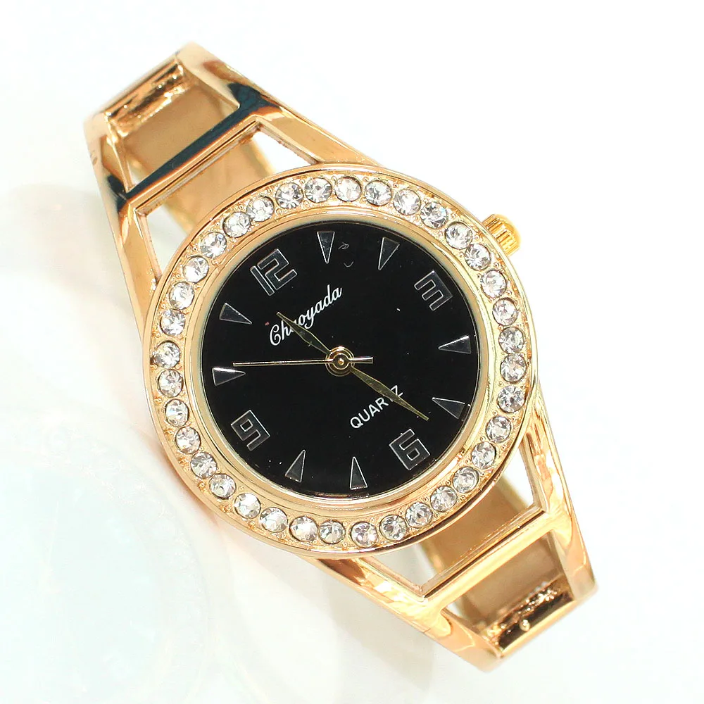 Bling Kristall Uhr Frauen Uhr Mode Frauen & #39s Armband Uhr Stahl Dame Quarz Armbanduhr Armbanduhr Relogio feminino D4