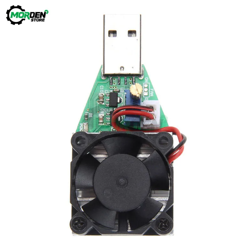 DC 3.7-13V 15W Discharge Capacity Battery Tester USB Industrial Electronic Test Load Resistor with Fan Adjustable Current Module