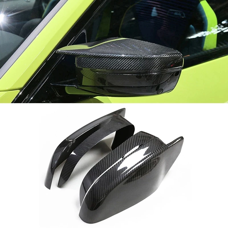 LHD RHD 2pcs Auto Car Real Carbon Fiber Rear View Side Mirror Cover Trim For BMW M3 M4 G80 G82 G83