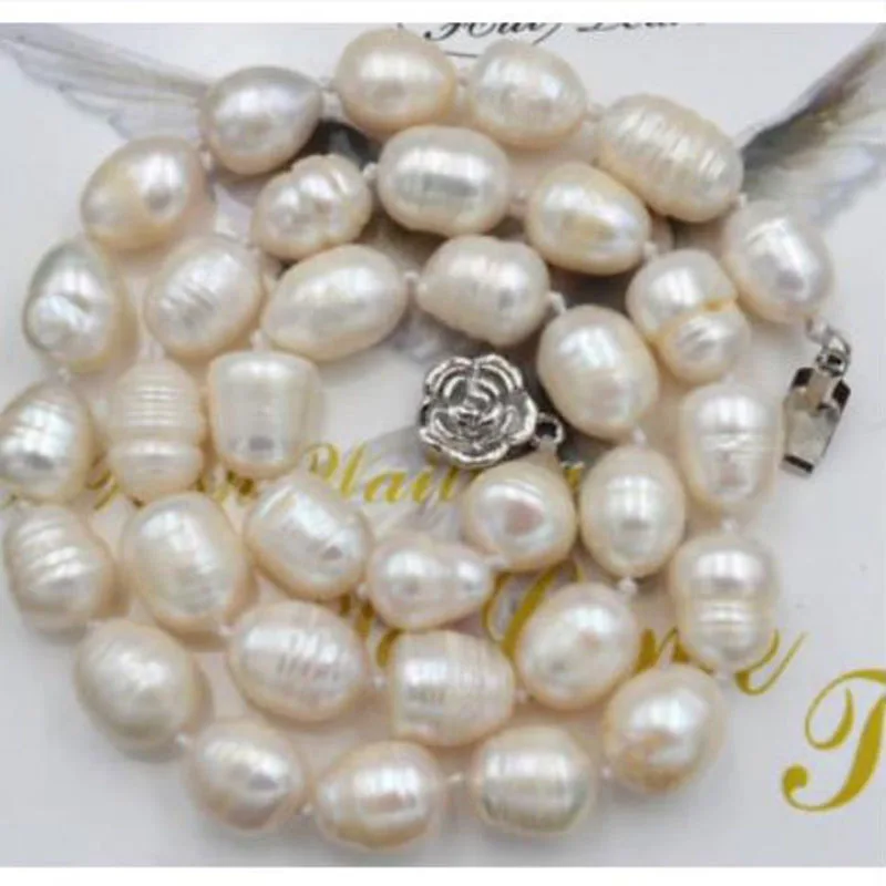 

gorgeous south sea 13-14mm baroque white pearl necklace 18inch