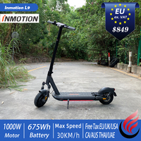 INMOTION L9 Electric Scooter 1000W 675Wh 95Km Range 30Km/h Fashion LED Smart App Foldable City Kick Scooter Free Shipping