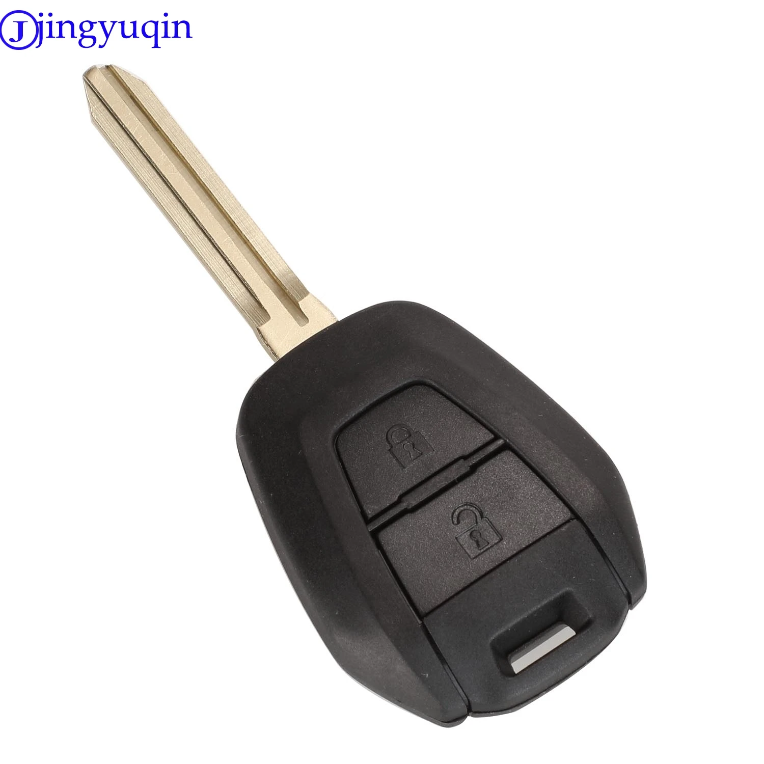 jingyuqin 2 Buttons Ignition Key Shell Case fit for Isuzu D-Max TOY43 Blade Key Cover Replacement