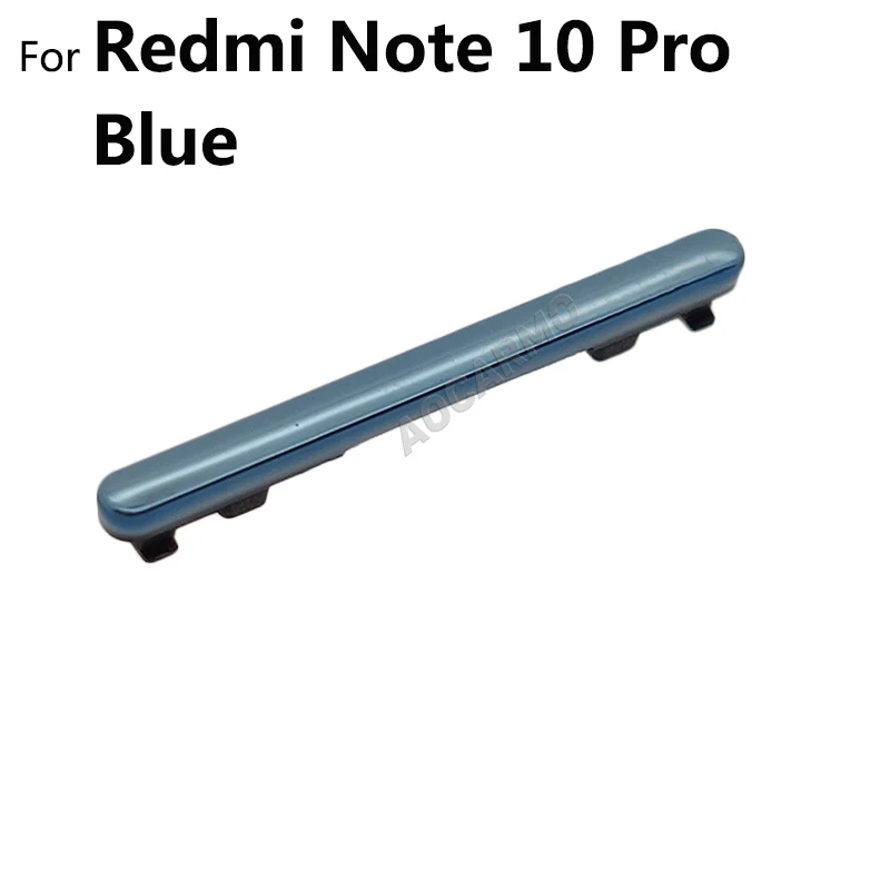 Aocarmo For Xiaomi Redmi Note 10 / Note10 Pro Power On Off Button + Volume Up Down Buttons Side Switch Key Replacement Part