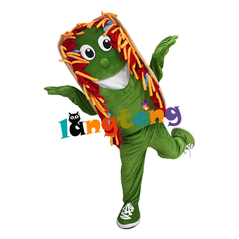 1229 Hot Dog Burrito Mascot Costume Food Design Suit Cartoon Fancy Dress