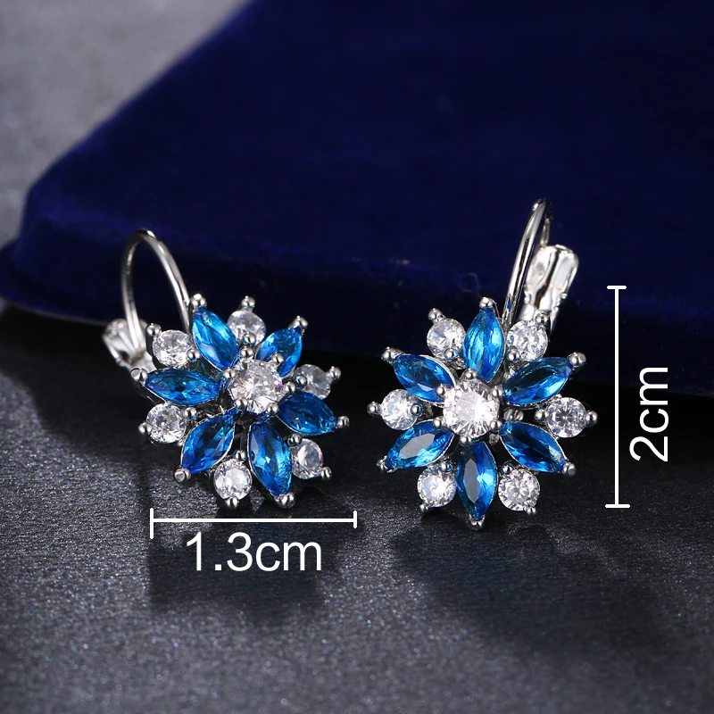 Emmaya New Fashion Design For Female Sunflower Appearance Cubic Zircon Delicate Earring Charming Jewelry In Party Decoration