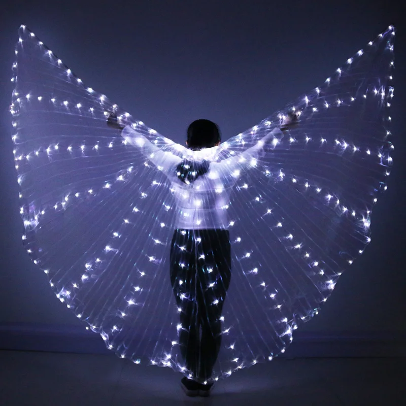 Hot-Selling  LED Isis Wings Nice Oriental Dance Accessory LED Wings Sexy Stage Show Props Wings 5 colors available