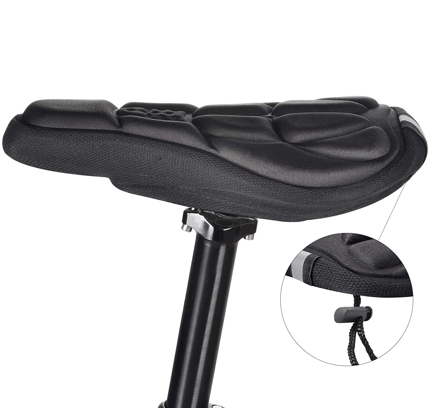 Housse de coussin de vélo de montagne, tapis de selle souple en éponge 3D polymère, accessoires de cyclisme, X-TIGER