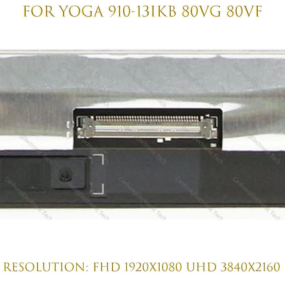 Imagem -04 - para Lenovo Yoga 91013 Yoga910-13ikb 80vg 80vf 13.9 Laptop Painel de Exibição da Tela Lcd do Portátil Uhd 4k 3840*2160 Fhd 1920*1080 5d10m35107