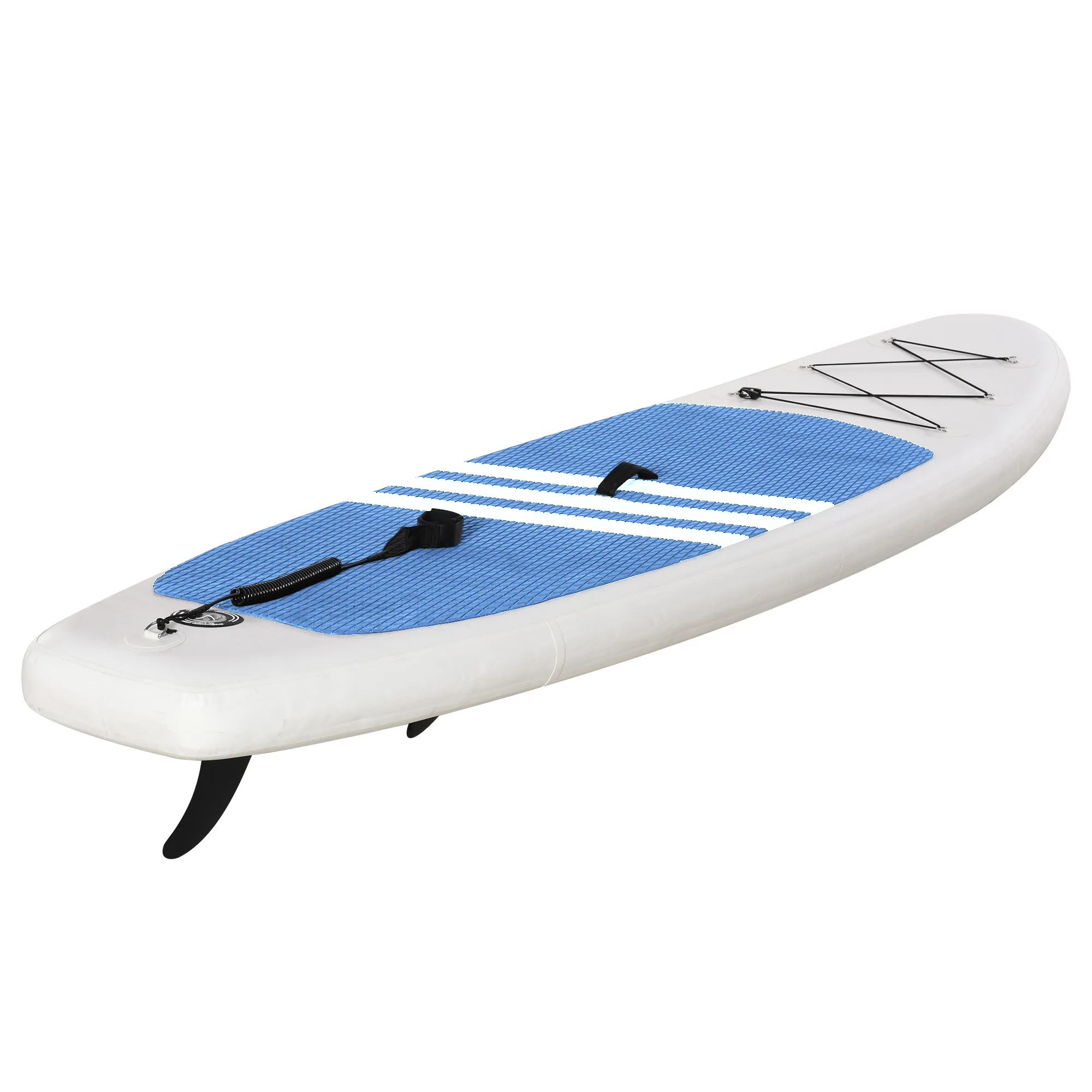 HOMCOM inflatable Surf Paddle board with adjustable Paddle pad non-slip load Max. 120 kg 305x80x15 cm Blue White