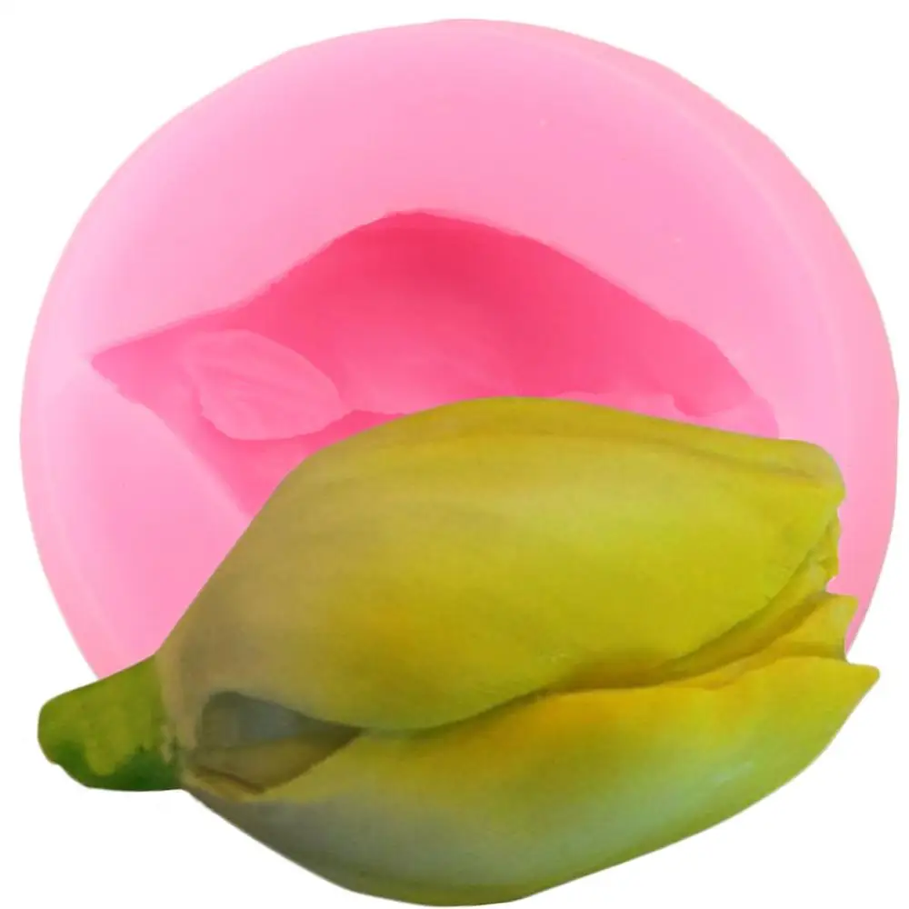 Kwiat tulipan silikonowe formy róża do samodzielnego wykonania Bud narzędzia do dekorowania ciast masą cukrową Cupcake Topper glinka cukierkowa czekolada Gumpaste molds
