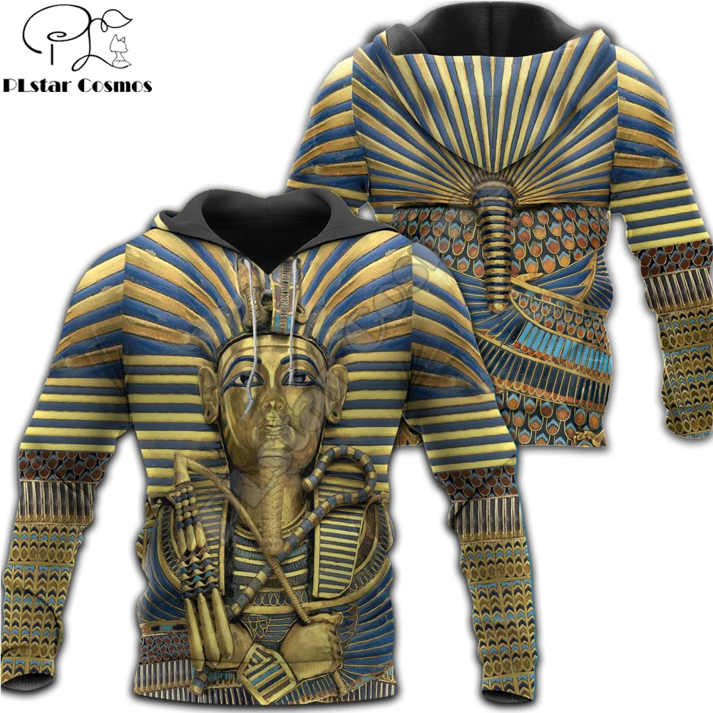 

Ancient Egypt Tutankhamun 3D full Printing Men Autumn Hoodie Unisex Hooded sweatshirt Streetwear Casual zipper hoodies DK346