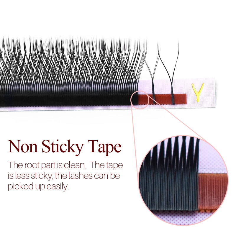 YY Shape Black Brown Blue Purple Premium Mink Soft Light Natural Eyelashes Extension C/D/DD/LC/LD/M Curl Eyelash Individual