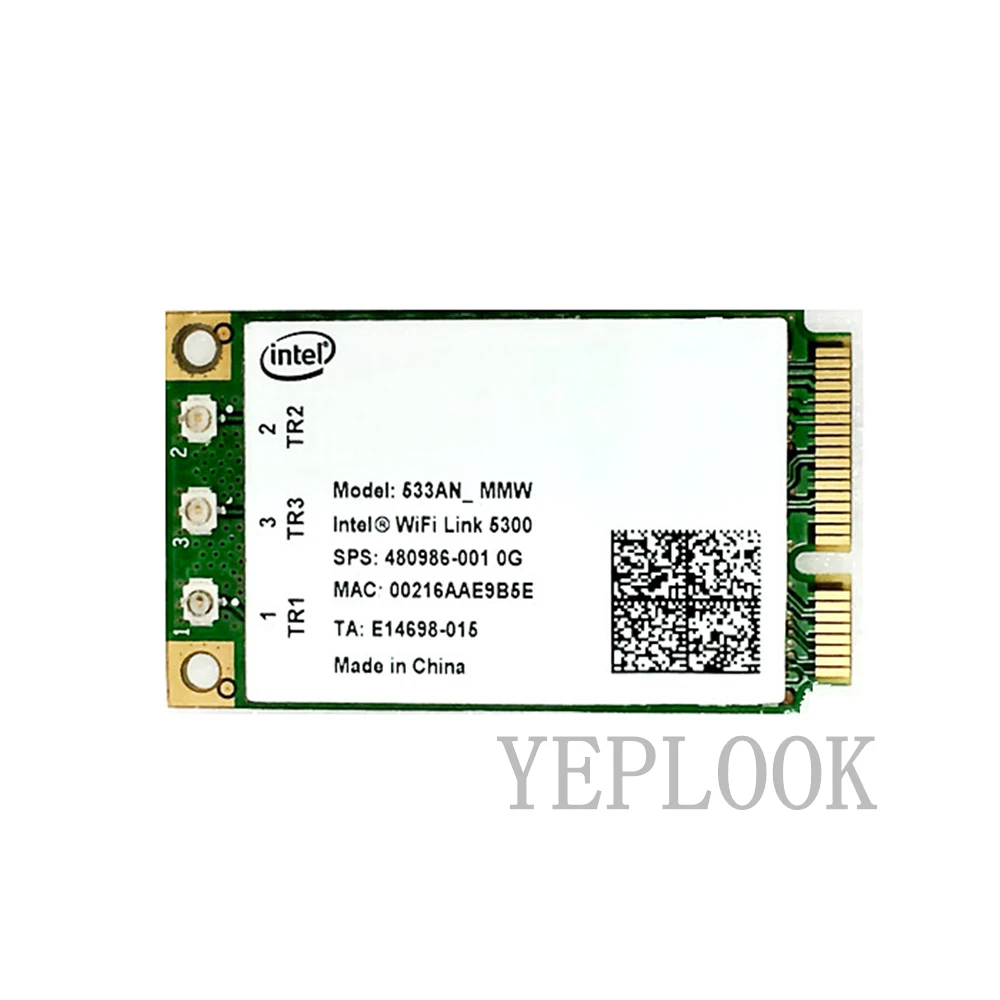 533AN-Mini tarjeta PCIe Wifi, dispositivo publicitario para Dell, Asus, Acer, Mini Host, 5300AGN MMW, 450Mbps, 2,4G, 5Ghz, 802.11a/b/g/n