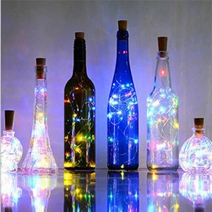 2M 20LED Wine Bottle Lights Cork Battery Powered Starry DIY Christmas String Lights For Party Halloween Wedding Decoracion