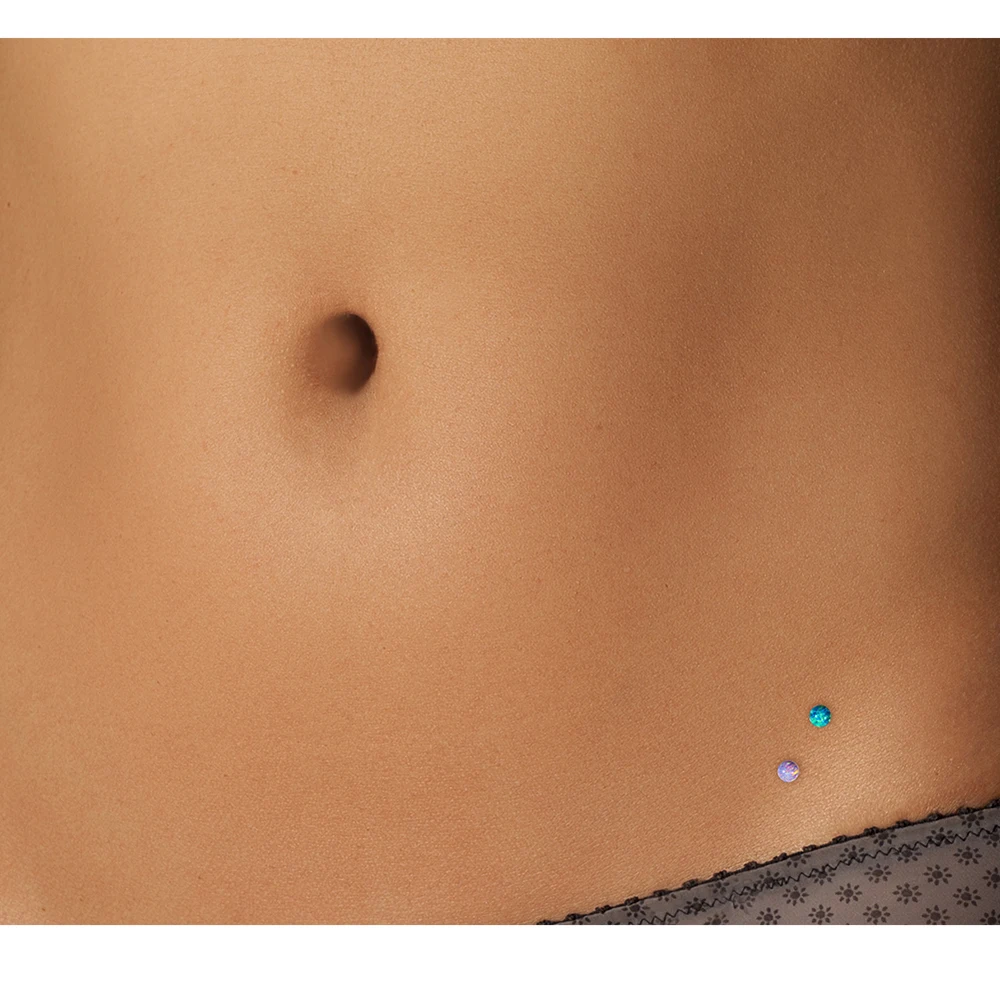 1 PC 361L Surgical Steel Opal Dermal Anchor Top Micro Dermal Anchor Piercings Skin Diver Surface Piercing Sex Body Jewelry