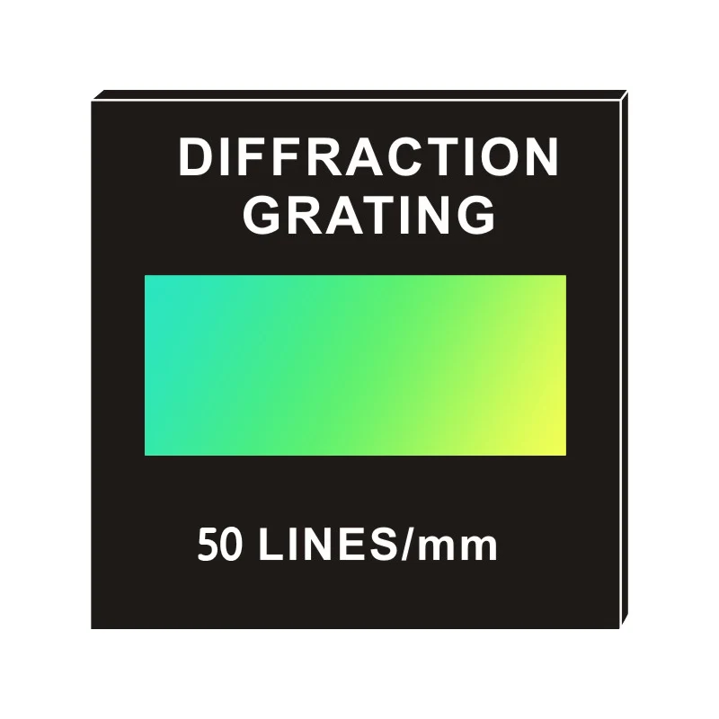 Holographic diffraction grating 50 lines 1mm teaching instruments teaching demonstration physical optics transmission