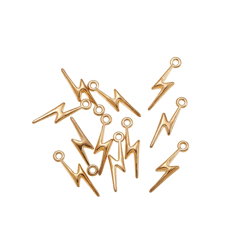 40pcs Antique Silver Lightning Charms for DIY