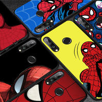 Marvel Avenger Spiderman For Huawei Y9S Y6S Y8S Y9A Y7A Y8P Y7P Y5P Y6P Y7 Y6 Y5 Pro Prime 2020 2019 2018 Black TPU Phone Case