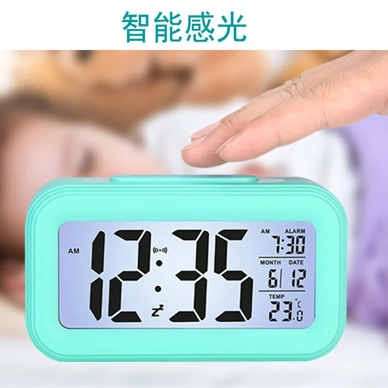 Digital alarm clock New Silent Electronic Alarm Clock Lazy Snooze LED Smart Photographic Alarm Clock Luminous Smart Clock Gift