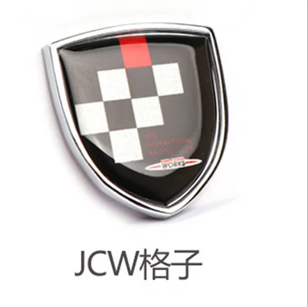 2x 3D JCW Auto Trunk Tailgate Emblem Badge Decals Sticker Car Accessories