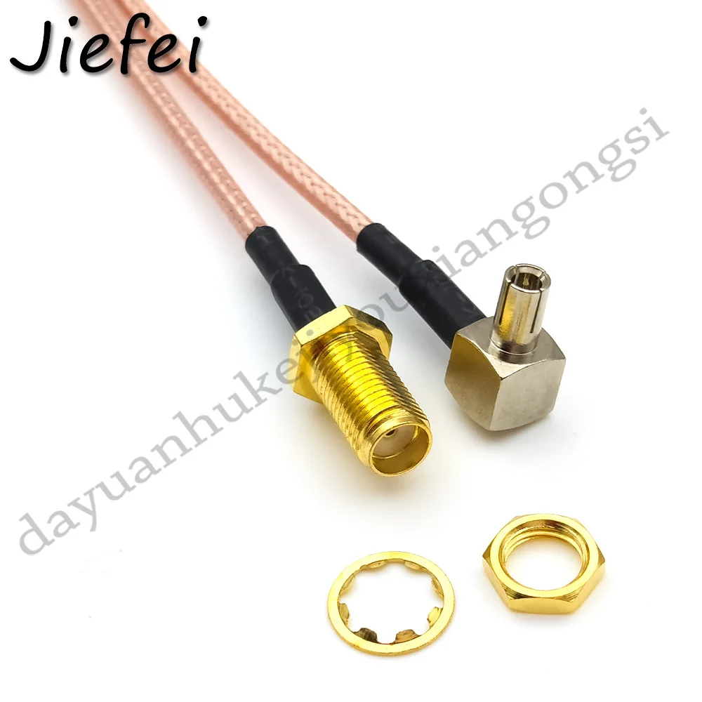 Imagem -03 - Conector rf Sma Fêmea para Crc9 Cabo f Fêmea Crc9 Ts9 Prateado Rg316 Cabo Rabo de Porco 15cm 20cm 30cm 50cm 20100 Peças