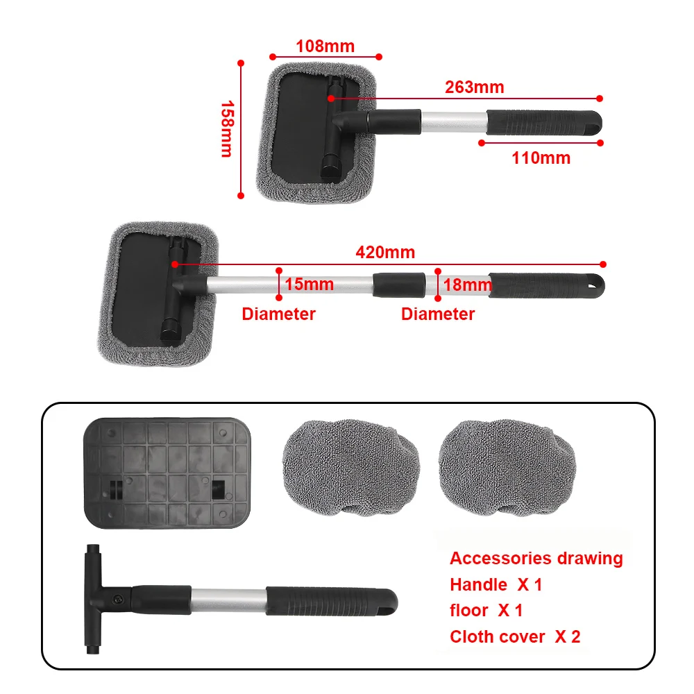 Teleskop Stange Cleanning Pinsel Pinsel Reinigung Auto Wischer Reiniger Glas Fenster Werkzeug Auto Windschutzscheibe Reinigen Auto Auto Zubehör