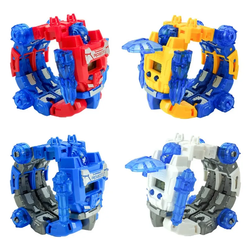 Children's Watch Cartoon Deformation Robot Electronic Watches Creative Transformation King Kong Mecha Autobot Boy Children's Toy