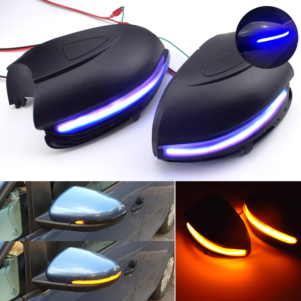 LED Dynamic Blinker Side Mirror Sequential Indicator Turn Signal Light For Volkswagen VW Golf 6 MK6 GTI 6 R line VI R20 Touran